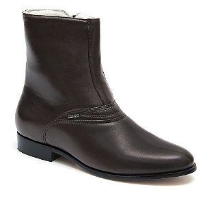 Bota Social Masculina Pele Carneiro Cano Médio Sola em Couro Bota Social Masculina Pele Carneiro Cano Médio Sola em Couro