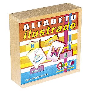 Alfabeto ilustrado - MDF - 75 peças