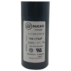 CAPACITOR PARTIDA ELET DUCATI 145-175uF 250V - B