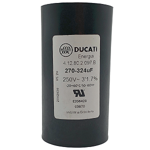 CAPACITOR PARTIDA ELET DUCATI 270-324uF 250V - D