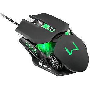Mouse Gamer Warrior Keon, LED 4 Cores, 3200 DPI, Preto - MO267
