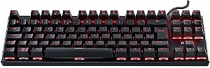 TECLADO MECANICO USB KLR OUTEMU BLUE ABNT2 LED VERMELHO 1.8M