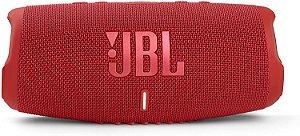 Caixa de Som Bluetooth JBL Charge 5 Prova d’água IP67 com até 20 horas de Bateria, 40W Potencia - Vermelha