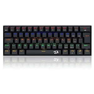 Teclado Mecânico Gamer Redragon Lakshmi, Rainbow Blue Switch, ABNT2, Preto - K606R (PT-BLUE)