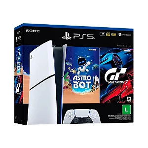 Console Sony PlayStation 5 Slim, Edição Digital, SSD 1TB, Controle Sem Fio DualSense + 2 Jogos Digitais - 1000038894