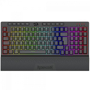 Teclado Gamer Redragon Shiva Pro 98, RGB, Wireless/Bluetooth, Membrana, ABNT2, Preto, K515RGB-PRO PT