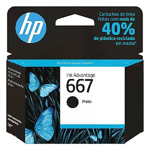 CART HP 667 PRETO 2ML 3YM79AL YYY 15225