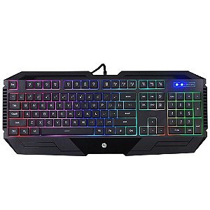 Teclado Gamer HP, LED, ABNT2 - K110