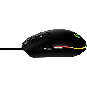 Mouse Gamer Logitech G203 RGB Lightsync, 6 Botões, 8000 DPI, Preto