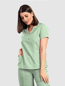 Conjunto Scrub Blusa e Calça Essential Feminino Verde Sálvia