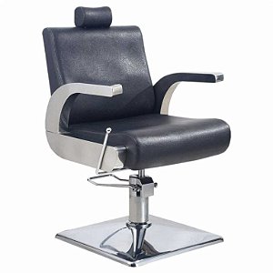 Cadeira Para Barbearia Hidráulica Reclinável Detroit Red Style Vermelha  Terra Fértil