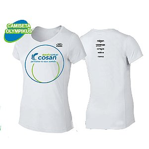 Camiseta Yescom Desafio Virtual Cosan Branca Feminina em Poliamida