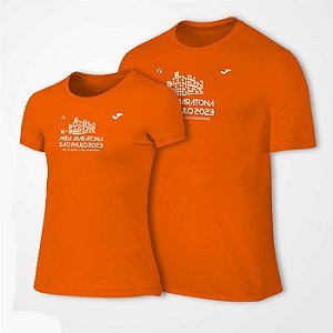 Camiseta Meia Maratona de São Paulo 2023 Laranja em poliéster