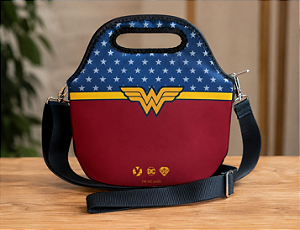 Bolsa Térmica Corrida Mulher Maravilha em Neoprene