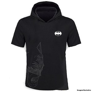 Camiseta Batman Com Capuz Preta - Produto Oficial Yescom | DC Runseries