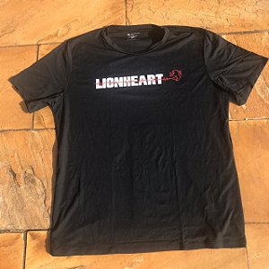 Camiseta Lion Heart Preta - Tecido Tecnológico UV Protection
