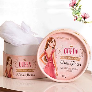 Talqueira Iluminadora Alma de Flores Queen – Memphis Presente Feminino