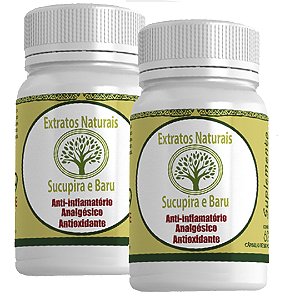 Óleo de Sucupira e Baru 120 Cápsulas - kit 2 embalagens