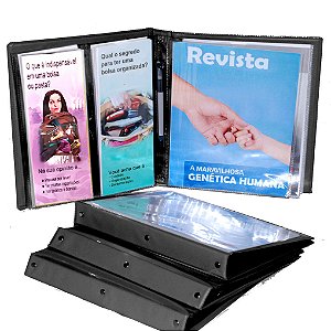 Pasta Revista e Folhetos para Personalizar - Publicador Preto