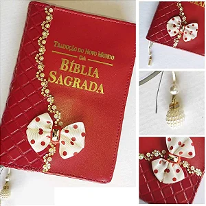 Capa Decorada para Bíblia Média , Impresso e com Zíper
