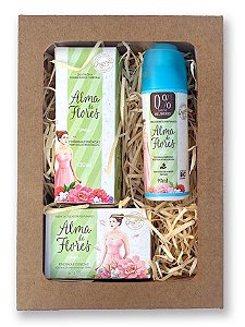 Kit Presente Alma de Flores Clássico – Sabonete, Deo Colônia e Desodorante