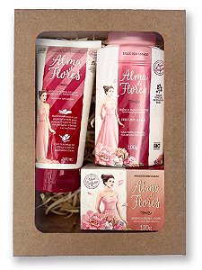 Kit Presente Alma de Flores Intense Talco + Loção Corporal +Sabonete Rose