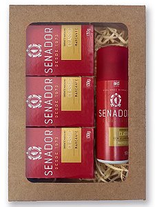 Kit Presente Senador Classic Masculino 3 Sabonetes + Desodorante