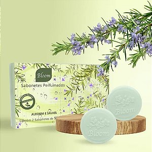 Kit Bloom Sabonetes Perfumados Alecrim e Sálvia – 2 Unidades – Frescor Natural