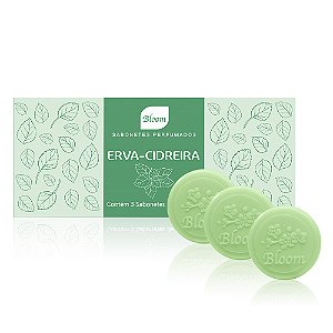 Kit Presente Feminino Erva-Cidreira Bloom – 3 Sabonetes Perfumados – Calmante e Refrescante