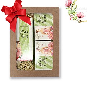 Kit 24 Presente Feminino Alma de Flores Clássico com Colônia + Caixa