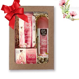 Kit 26 Presente feminino Alma de Flores Intense Completo com Talco e Desodorante