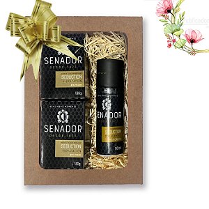 Kit 32 Presente Masculino Senador Seduction 2 Sabonetes + Desodorante Dia dos namorados, Pais