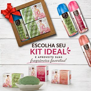 Kit Presente Feminino Alma de Flores – 2 Sabonetes 130g + 1 Desodorante 90ml | Escolha sua Fragrância | Mães, Namorada