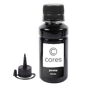 Tinta Black Cores Compatível Impressora L395 Preta 100ml