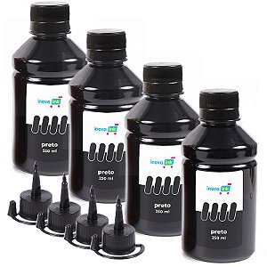 kit 4 Tintas Preta Inova Ink Epson EcoTank L3150 Black 1000ml