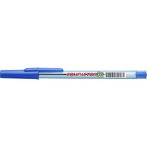 Caixa caneta esferografica 0,7mm Azul - Compactor