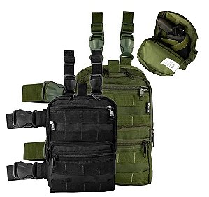 Pochete de Perna Modular com Coldre Resgate Militaria