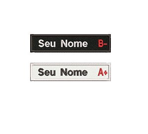 Tarjeta de Nome Bordada com Velcro - Sutache