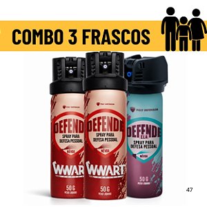 Combo Defesa Familiar Spray de Pimenta - 3 Unidades