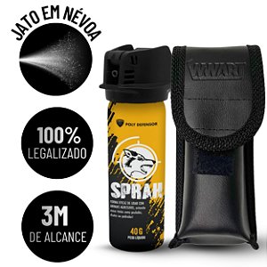 Combo Spray de Defesa Pessoal Repelente Animal + Bolsa de Couro para Cinto