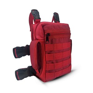 Bornal de Perna Tático Modular para Bombeiros – Com Zíper, Divisórias Internas, Fita Comfort e Sistema MOLLE