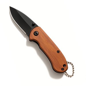 Canivete Compacto Tático Dobrável para sobrevivência em Madeira