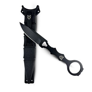 Faca tática Stealth compacta com anel de retenção