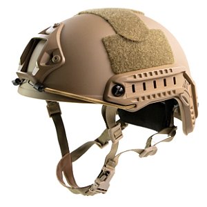 Capacete Tático Suporte NVG com Regulagem - Tan