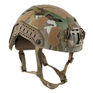 Capacete Fast Tático Operacional Multicam Com trilho lateral e suporte NVG Frontal