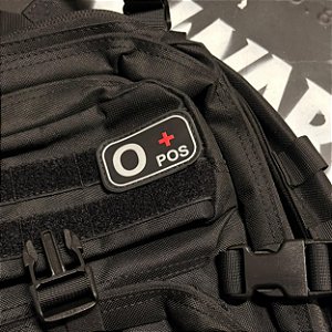 Patch Tipo Sanguíneo Emborrachado em alta definição - Tan