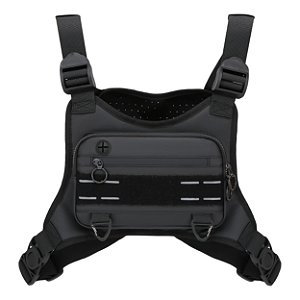 Bolsa de Peito Chest Rig Tático Esportivo Motoboy Modular Painel Frontal com Bolsos