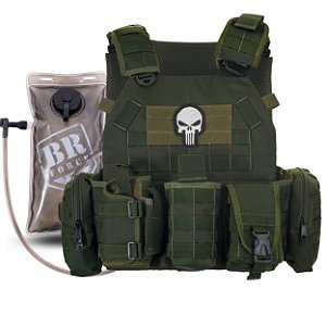 Colete Tático Plate Carrier Verde Oliva WWART SHOOTER