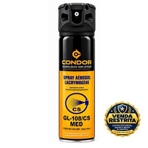 Spray Condor GL-108 CS Lacrimogênio 80ml - Uso Restrito