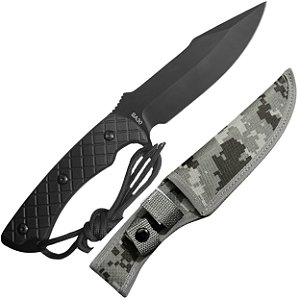 Faca Tática Militar Selva Full Tang com Bainha Camuflada